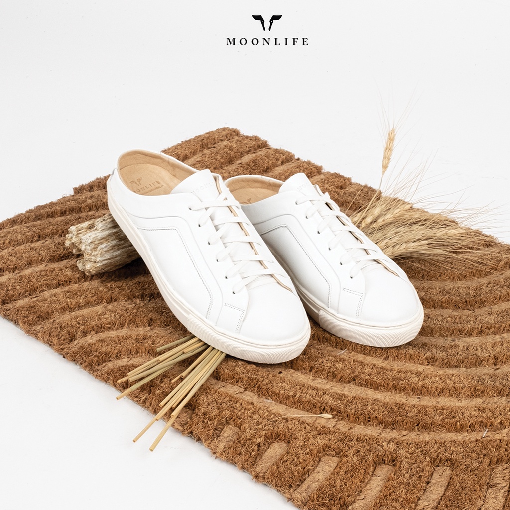 Moonlife Everyday Slipper รองเท้าเปิดส้น หนังแท้