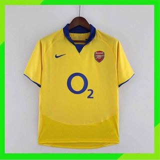 เสื้อกีฬาแขนสั้น ลายทีมชาติฟุตบอล Arsenal Away 03-05 ชุดเยือน BERGKMAP #10