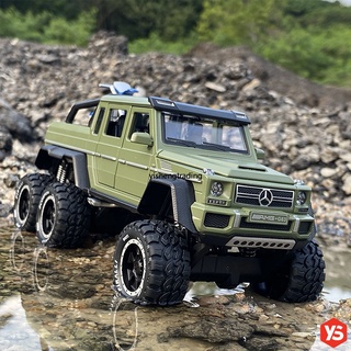 โมเดลรถเหล็ก​ รถ​โมเดล​ G63 6X6​ ยาว 18.5cm สเกล 1/28 มีเสียง​มีไฟ​​ เปิด​ได้​หลา​ยส่วน