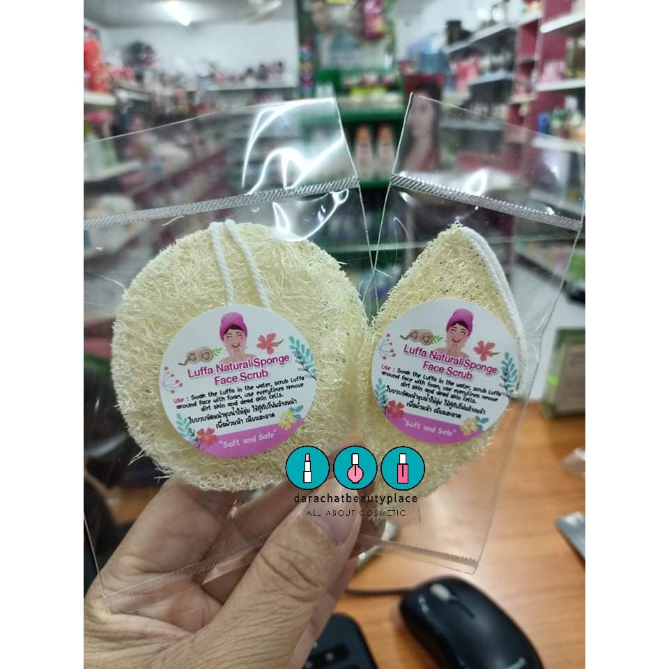 ใยบวบขัดหน้า ใยบวบขัดนิ้ว Luffa Natural Sponge Face Scrub