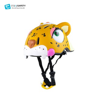 Crazy Safety หมวกกันน็อคจักรยานสำหรับเด็ก ลายเสือดาว Leopard (49-55 cm.)