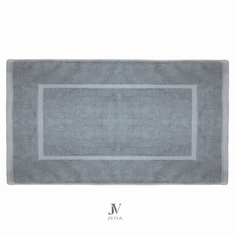 ♈۩Jviva - ผ้าเช็ดเท้า คอตตอน ขนคู่ (Hotel Collection) ขนาด 18"x 28" (8 ปอนด์) - สีเทา