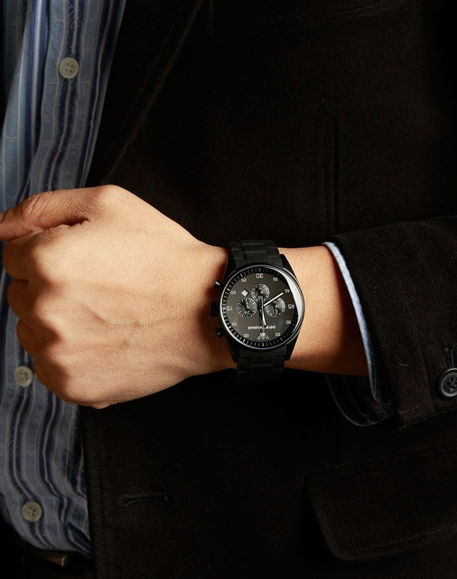 พร้อมสต็อก ！Emporio Armani Classic Men's Black Sportivo นาฬิกาข้อมือผู้ชาย รุ่น AR5889 42mm