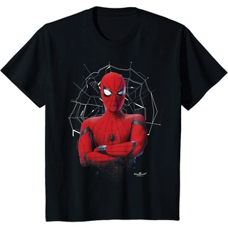 [S-5XL] เสื้อยืดพิมพ์ลาย Marvel Spider-Man สําหรับผู้หญิง