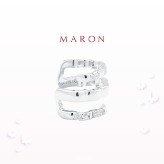 MARON - Happy Lining Triple Earcuff เงินแท้925 ชุบ White Gold