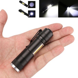 ﻿Sanyi Mini Pocket Penlight COB LED 4 Lighting Modes ZOOM ไฟฉาย  4 โหมด รุ่น  1* XPE LED+1*COB LED ZOOM