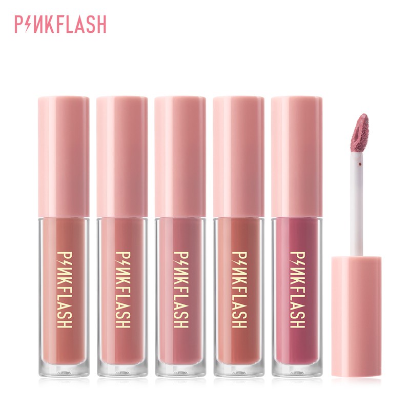 Pinkflash ชุดลิปสติก ลิควิด เนื้อแมตต์ นิ่ม VE ให้ความชุ่มชื้น ติดทนนาน ไม่ทดลองกับทดลอง 3 ชิ้น - รูปที่ 2
