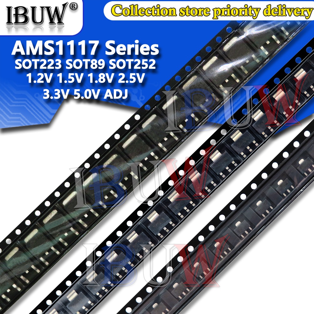 10pcs AMS1117 AMS1117-3.3V AMS1117-ADJ AMS1117-1.8V AMS1117-1.2V AMS1117-5.0 V AMS117-2.5 V AMS-down