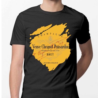 [S-5XL] เสื้อยืดคอกลม ผ้าฝ้าย พิมพ์ลาย Champagne Veuve Clicquot สําหรับผู้ชาย และผู้หญิง