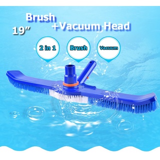 【Good_luck1】19 Inch Professional With Brush Flexible Sewage Suction Ground Swimming Pool Wheeled Vacuum Head