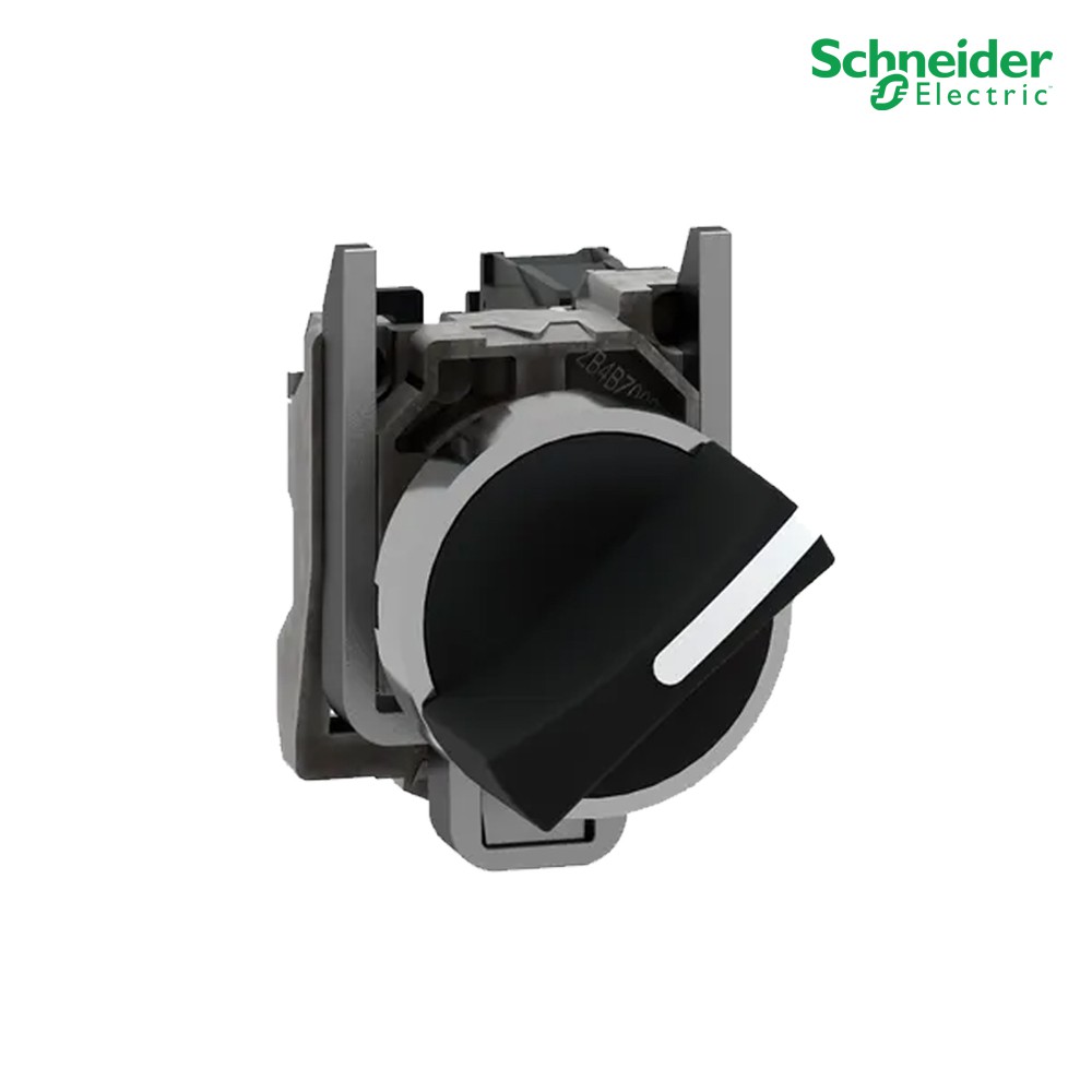 Schneider สวิตซ์ชีเลคเตอร์ 2 ตำแหน่งชนิดแบบบิดค้าง1 คอนแทควัสดุตัวฐานเป็นอลูมิเนียม XB4BD21 | PlugOn