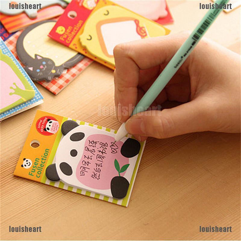 8Pcs Animal Cat Panda Cute Kawaii Sticky Notes Memo Pad School Supplies ...