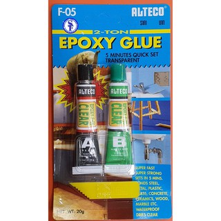 กาวอีพ๊อกซี่2ตัน 20กรัม สีใสแห้งเร็ว 2-Ton EPOXY-FIX Alteco