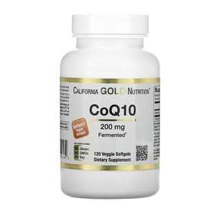 โคคิวเท็น California Gold Nutrition, CoQ10, 200 mg, 120 Veggie Softgels