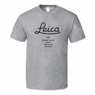 เสื้อยืด ผ้าฝ้าย พิมพ์ลาย Leica Camera สไตล์เรโทร สําหรับผู้ชาย