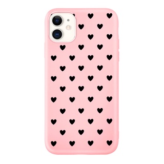 เคสมือถือพิมพ์ลายหัวใจ สำหรับ iPhone 13 12 Pro ProMAX Xsmax XR XS X 7 8 6 6S Plus 6sPlus 7plus 11 11Pro 11ProMax 2020 Love Matte Case