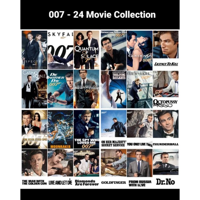 เจมส์ บอนด์ 007 - ครบ 24 ภาค  James Bond 007 - 24 Movie Collection #หนังฝรั่ง #แพ็คสุดคุ้ม