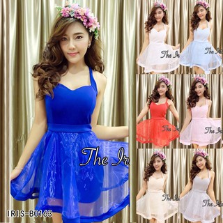 Mini Glassy Dress ทรงเกาะอก [B0163]