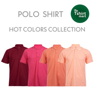 เสื้อโปโล Tshirtmart สีโทนร้อน ผ้าฝ้ายผสม คุณภาพดี - POLO