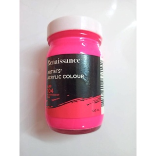 KTS (ศูนย์เครื่องเขียน) สีอะคริลิคสะท้อนแสง FluoColor MasterArt120 cc. สี  Pink