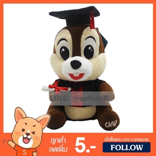 ตุ๊กตา ชิพ รับปริญญา (ขนาด 12 นิ้ว) ลิขสิทธิ์แท้ / ตุ๊กตา Chip Graduation ดิสนีย์ Disney ของขวัญ รับปริญญา