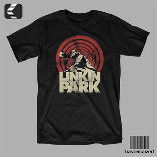 เสื้อยืดอินเทรนด์ผู้ชายอินเทรนด์ผู้หญิงLinkin PARK Band เสื้อเชิ้ต - วงกลมS-3XL