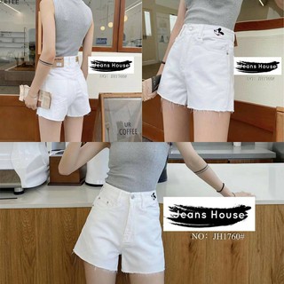 Jeans House กางเกงยีนส์ขาสั้น JH1760 เอวสูง**