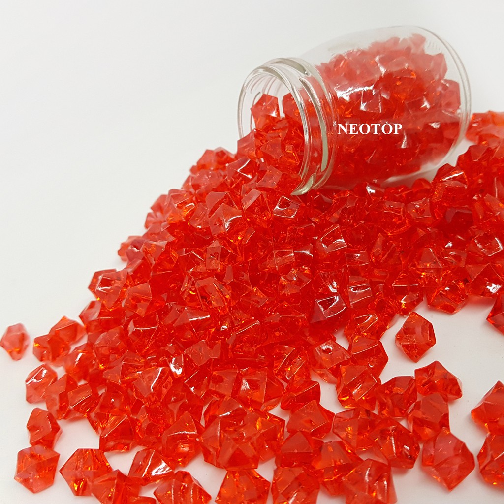 หินสายรุ้ง สีแดง#08 ขนาด 1.5cm. ไม่มีรู 1แพ็ค400เม็ดขึ้นไป - neotop - รูปที่ 3