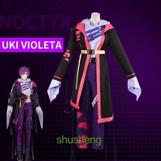 ชุดคอสเพลย์อนิเมะ Violeta Virtual Idol Hololive vtuber Uki Violeta สําหรับผู้ชาย