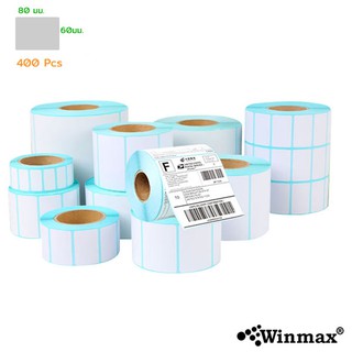 สติ๊กเกอร์ Thermal Barcode Label Sticker 80×60 mm 400 pcs