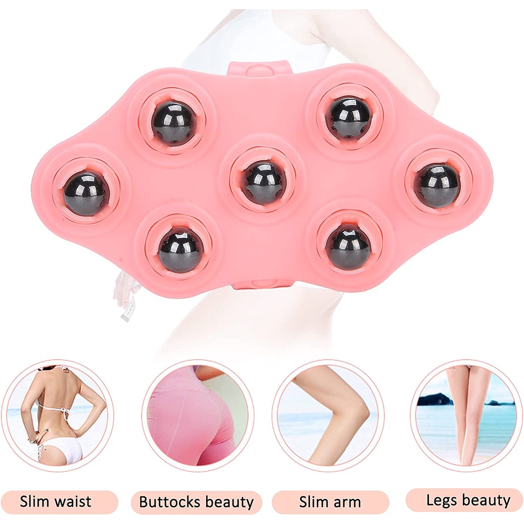 แจกน้ำมันหอมระเหย ที่นวดลูกเหล็ก 360 องศาหมุนลูกปัดแม่เหล็ก Mini Body Slimmingล้างสารพิษน้ำมันหอมระเหยแปรงสุขภาพ ที่นวดลูกเหล็ก