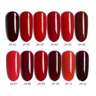 AS สีเจล สีทาเล็บ โทนแดง แดงเลือดนก JH 01-12 15ml.