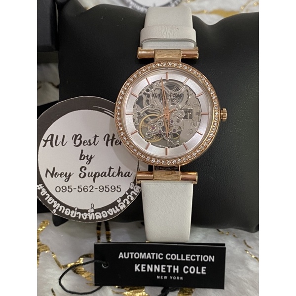นาฬิกาผู้หญิง แบรนด์เนมแท้ Kenneth Cole New York 🇺🇸 หน้าเปลือย โชว์กลไก สายหนังแท้