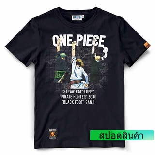 เสื้อยืดวันพีช One Piece 1151-BK LUFFY+ZORO+SANJI