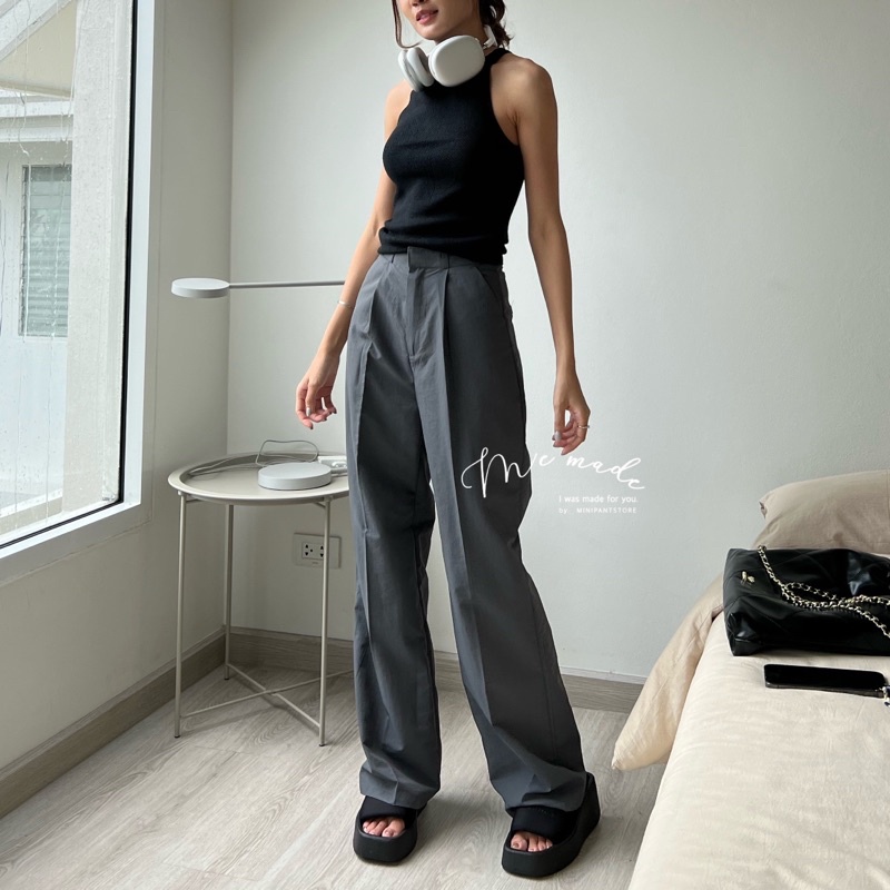 memade. กางเกงขากระบอก ผ้าร่มเกาหลี