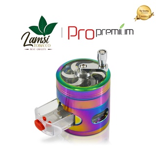 เครื่องบดสมุนไพร YongBang โครงสร้าง 4 ชั้น สี มือหมุน ขนาด 63mm Grinder เครื่องบดยาสูบ