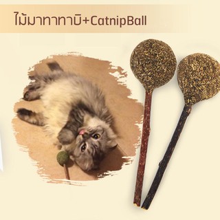 ไม้มาทาทาบิ + catnipBall 1ชิ้น