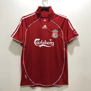 เสื้อกีฬาแขนสั้น ลายทีมชาติฟุตบอล Liverpool 06 08 ชุดเหย้า สไตล์เรโทร คุณภาพสูง สําหรับผู้ชาย ไซซ์ S-Xxl