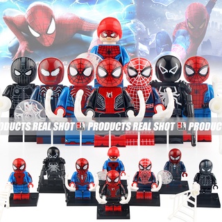 ของเล่นตัวต่อฟิกเกอร์ Spiderman Stealth Suit Venom Spiderman Marvel ขนาดเล็ก X0280