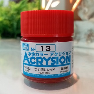 สีสูตรน้ำ Acrysion N13 RED (Flat)