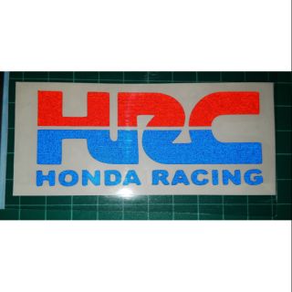 Goong Sticker "HRC"สติ๊กเกอร์สะท้อนแสง งานตัดประกอบสำหรับติดตกแต่งรถยนต์-รถจักรยานยนต์เพื่อความสวยงาม