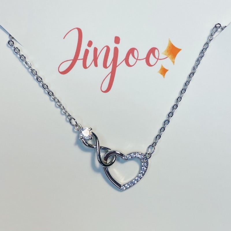 Jinjoo สินค้าพร้อมส่ง🌈 สร้อยคอจี้หัวใจอินฟินิตี้💖 น่ารักหวานกรุบ