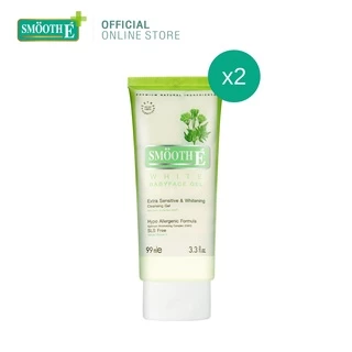 [แพ็ค 2] Smooth E เจลล้างหน้า สูตรไม่มีฟอง ไม่ทิ้งสารตกค้าง White Babyface Gel 3.3 Oz. ผิวขาวกระจ่างใส อ่อนโยน สมูทอี