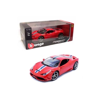 โมเดลรถเหล็ก 1:18 Ferrari Race &amp; Play รุ่น 458 Speciale [Bburago]