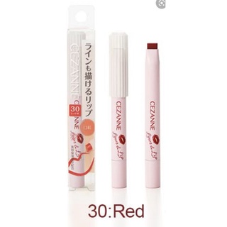 Cezanne liner &amp; lip ลิปเนื้อครีม + เขียนขอบปาก 2 in 1 เบอร์ 30 ใหม่ แท้