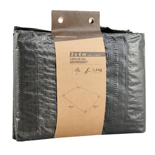 Quechua Ground sheet แผ่นปูพื้นกันน้ำ กางเต็นท์และตั้งแคมป์ขนาด 3x4 เมตร