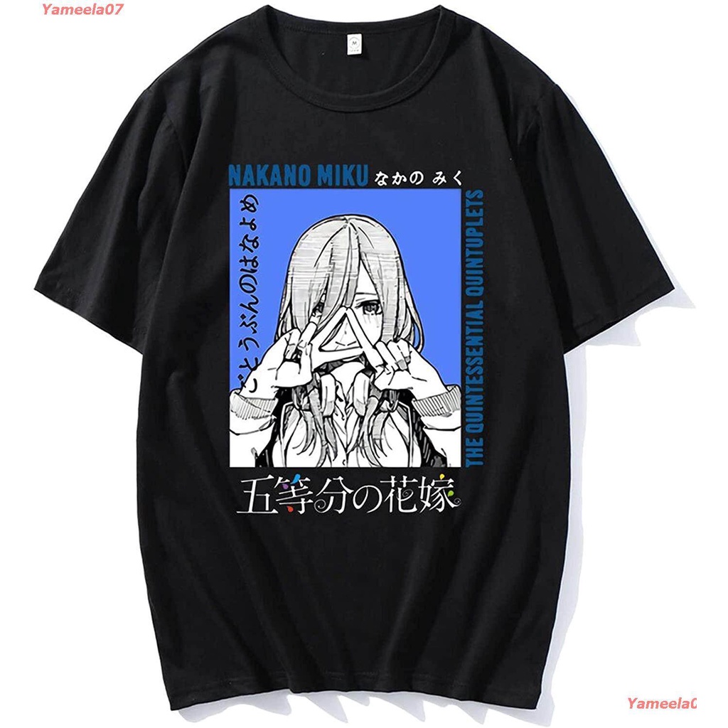 Tee ◊ Yameela07 2022 The Quintessential Quintuplets T-Shirt Anime Tee Shirt Unisex Pullover Nakano Ichika Nino Miku Yo