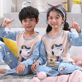 ขายร้อนเด็กชุดนอน baju Kawaii Pokemon การ์ตูนชาย Nightsuit แขนยาวรอบคอเด็กชุดนอน baju bidur lelaki
