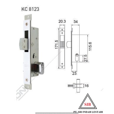Dekkson KC DL 8123 SWING LOCKSET