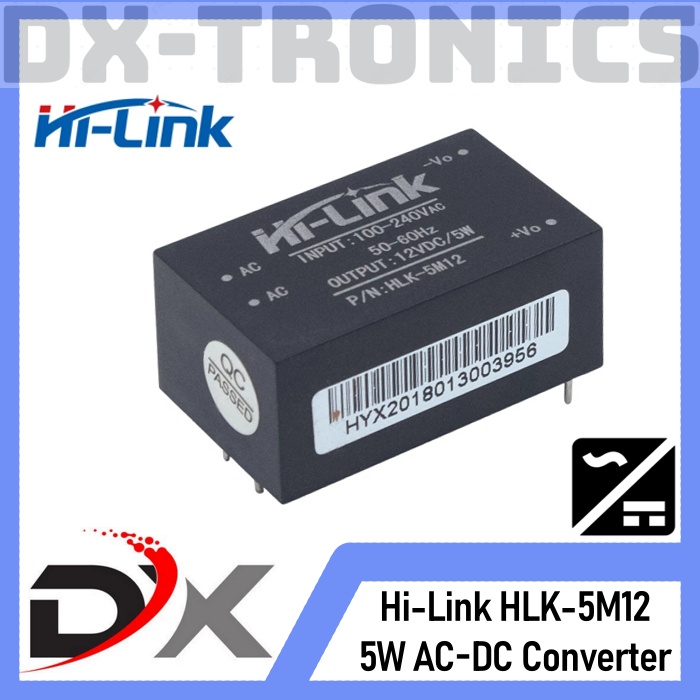 [UNIT ราคา] Hi-Link HLK-5M12 AC to DC 12V 5W Isolate Adapter แหล่งจ่ายไฟ HLK5M12
